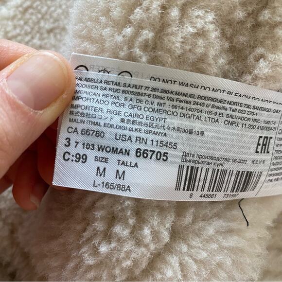 Mango MNG Faux Fur Shearling Collared Heritage Minimal Utility Full Zip Jacket - Picture 7 of 9